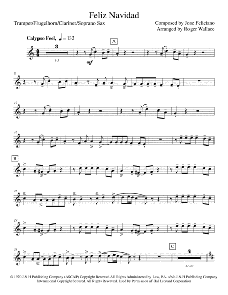 Feliz Navidad (arr. Roger Wallace)