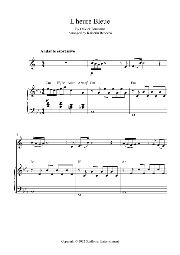 L'heure Bleue (arr. Kaiserin Rebecca)