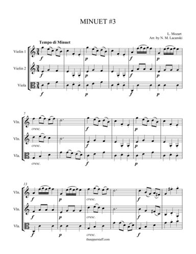 Minuet #3 (arr. Nick Lacanski)