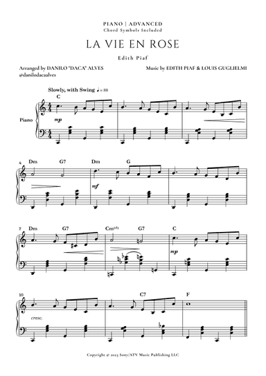 La Vie En Rose (arr. Danilo "Daca" Alves)