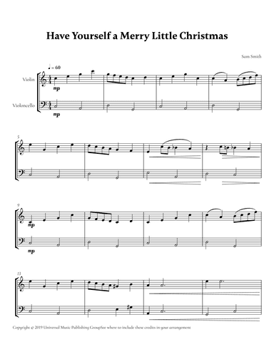 Have Yourself A Merry Little Christmas (arr. Cadenza Editions)