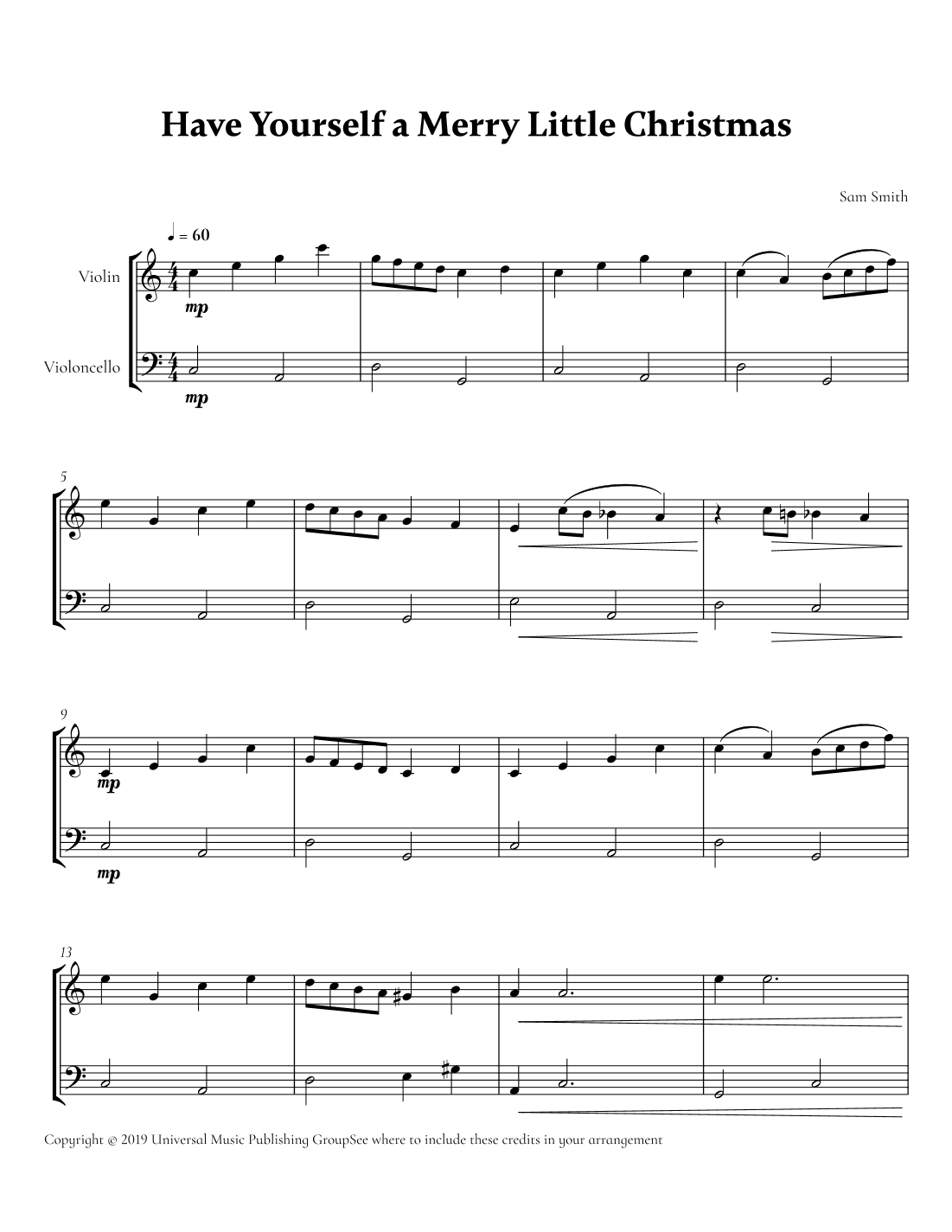 Have Yourself A Merry Little Christmas (arr. Cadenza Editions)
