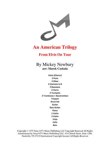 An American Trilogy (arr. Marek Czekala)