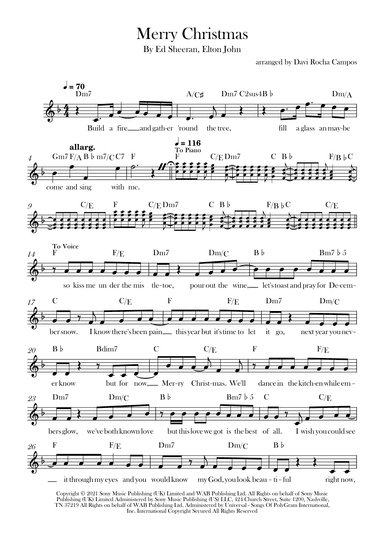 Merry Christmas (arr. Davi Rocha Campos)