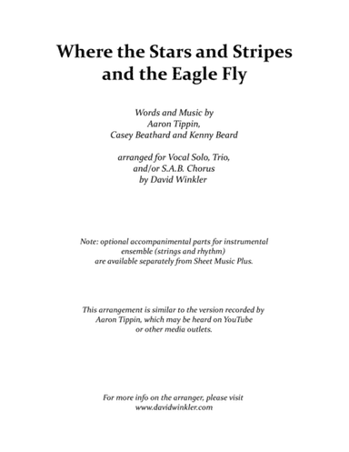 Where The Stars And Stripes And The Eagle Fly (arr. David Winkler)