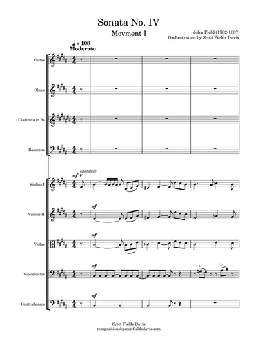 John Field, Sonata IV (Movement I) arranged for orchestra by Scott Fields Davis (arr. Scott Fields Davis)