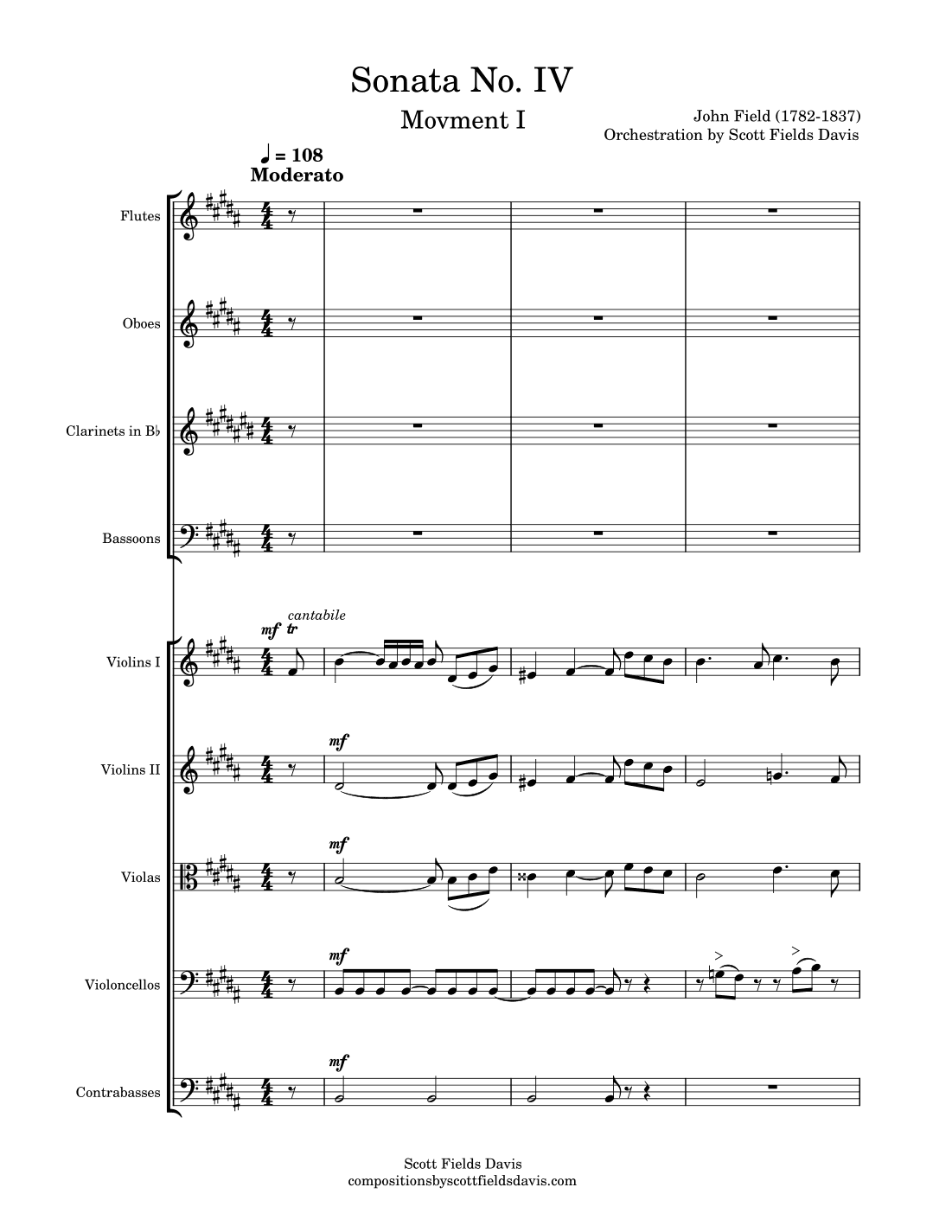 John Field, Sonata IV (Movement I) arranged for orchestra by Scott Fields Davis (arr. Scott Fields Davis)