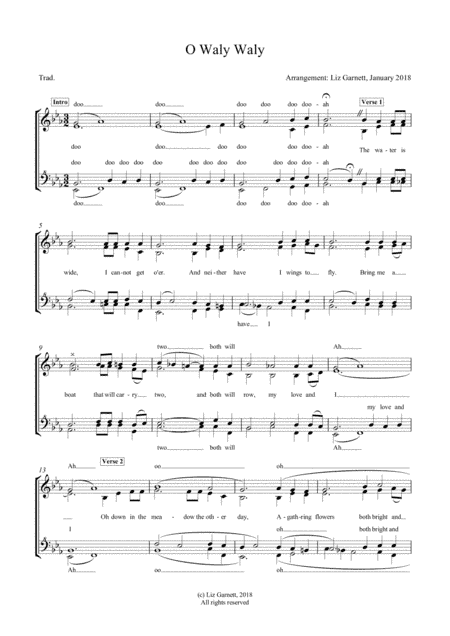 O Waly Waly (arr. Liz Garnett)