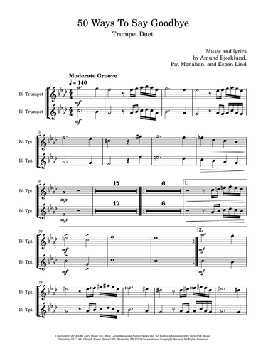 50 Ways To Say Goodbye (arr. David Lartey)