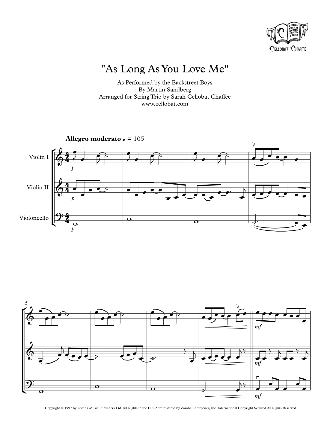 As Long As You Love Me (arr. Sarah Cellobat Chaffee)