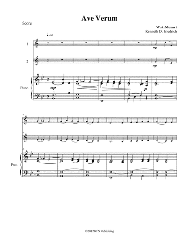 Mozart - Ave Verum (arr. Kenneth D. Friedrich)