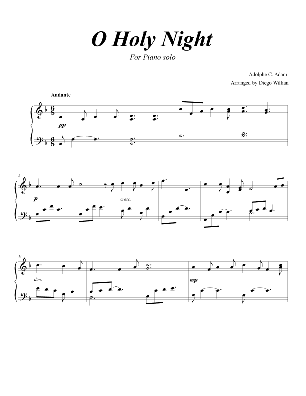 O Holy Night (arr. Diego Willian) (arr. Diego Willian)