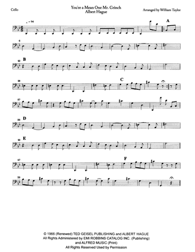 You're A Mean One, Mr. Grinch (arr. William Taylor)