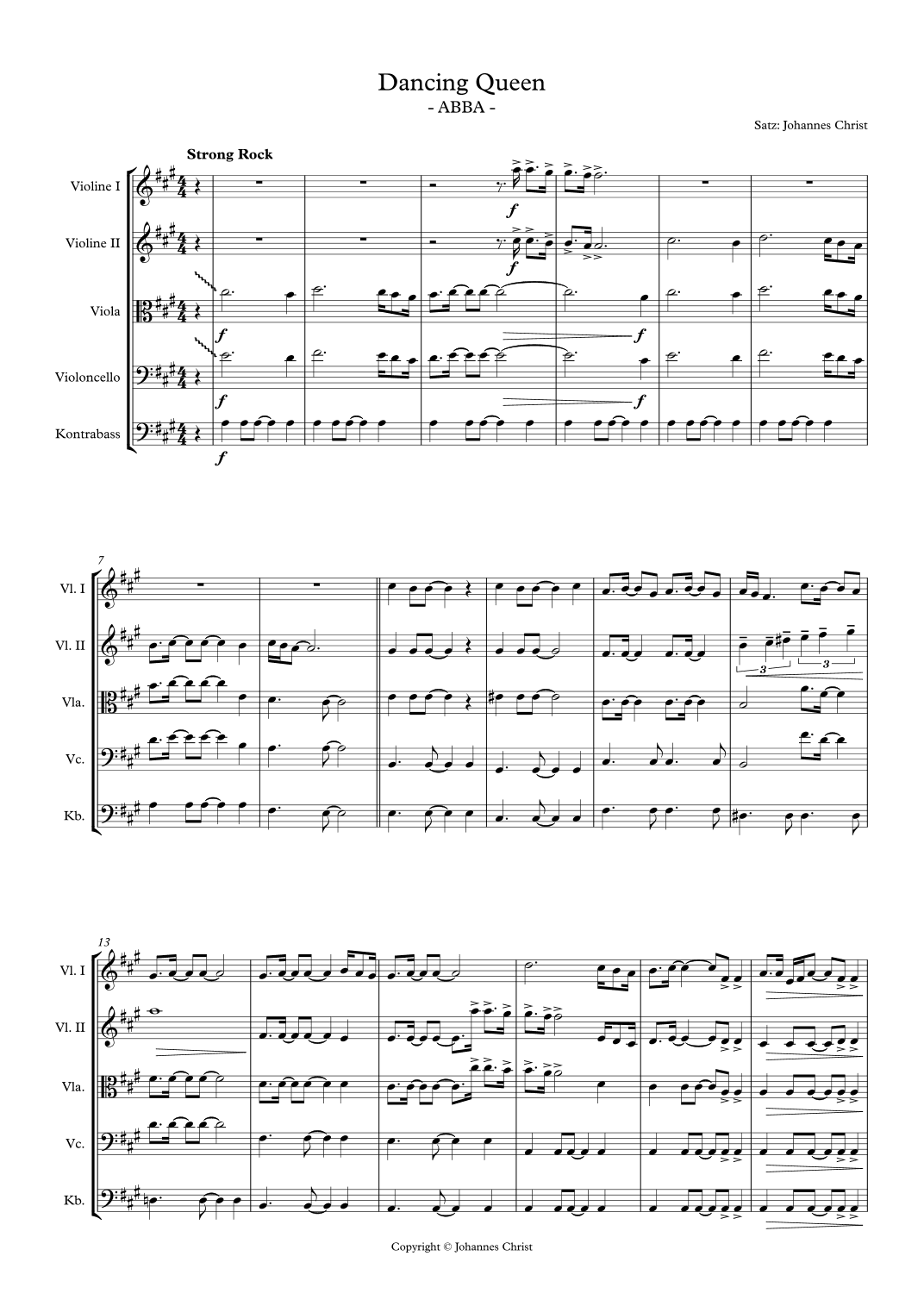 Dancing Queen (arr. Johannes Christ)
