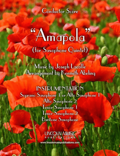 Amapola (for Saxophone Quintet SATTB or AATTB) (arr. Kenneth Abeling)