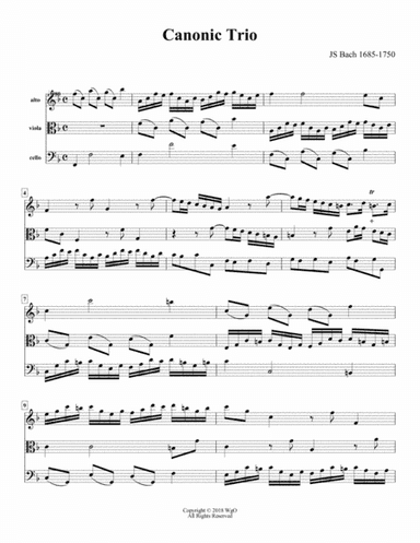 Canonic Trio (arr. William G Ouimette)