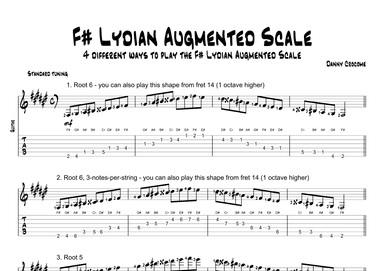 F# Lydian Augmented Scale (4 Ways to Play)