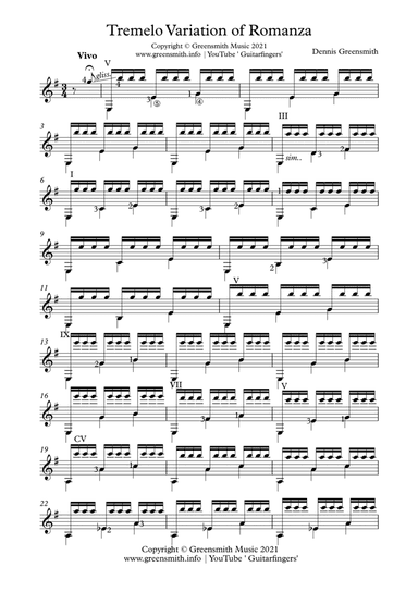 Tremelo Variation of Romanza