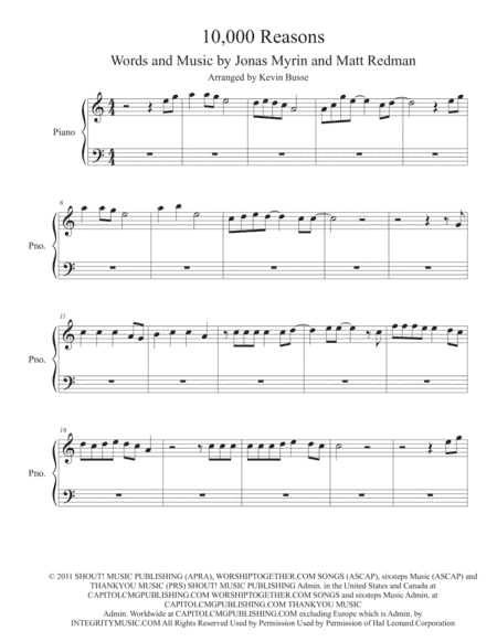 10,000 Reasons (Bless The Lord) (arr. Kevin Busse)