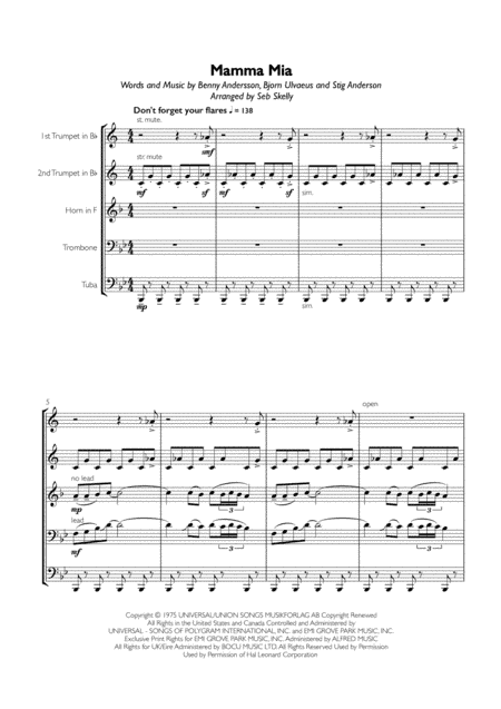 Mamma Mia (arr. Seb Skelly)