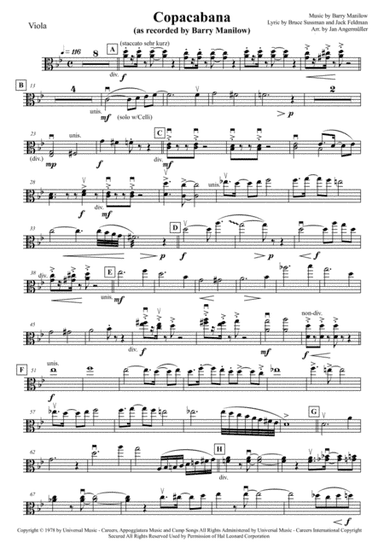 Copacabana (At The Copa) (arr. Jan Angermüller)