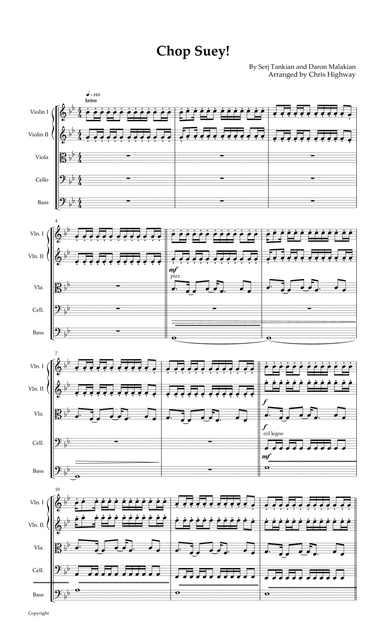 Chop Suey! (arr. Chris Highway)