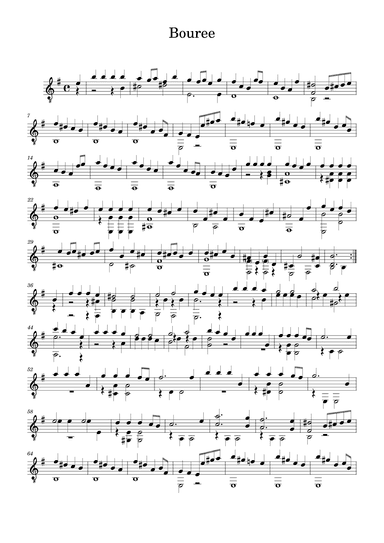 Suite 17 Bouree (arr. Benjamin Grace)