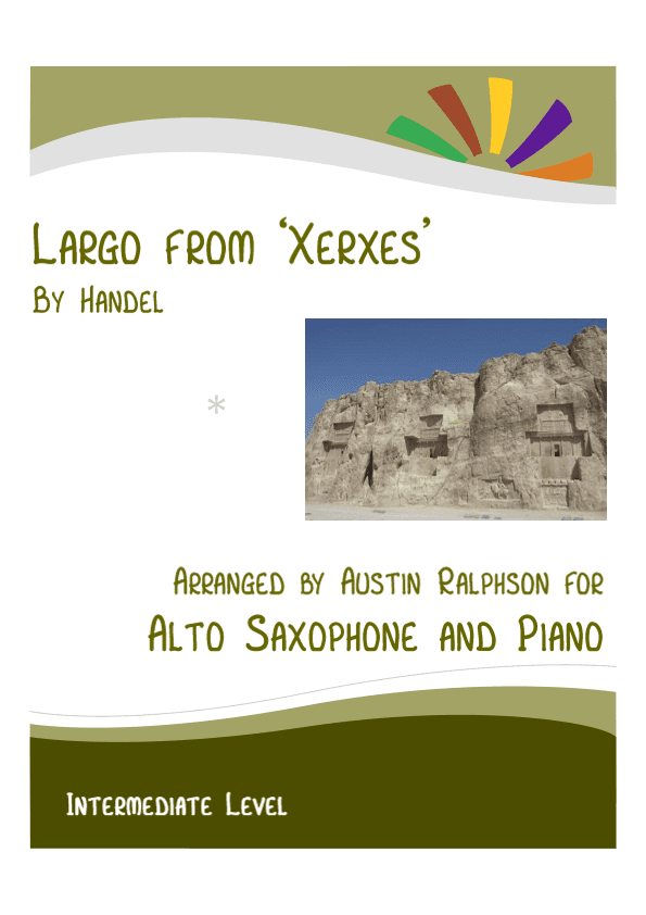 Largo from 'Xerxes' (Handel) - alto sax and piano with FREE BACKING TRACK (arr. Austin Ralphson)