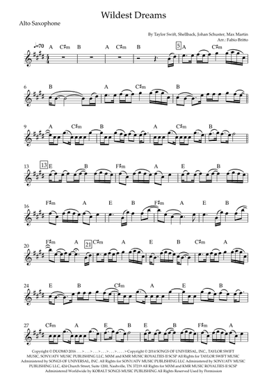 Wildest Dreams (arr. Fabio Britto)