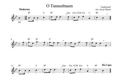Christmas Carols for Alto Recorder: O Tannenbaum (arr. Javier Marcó)