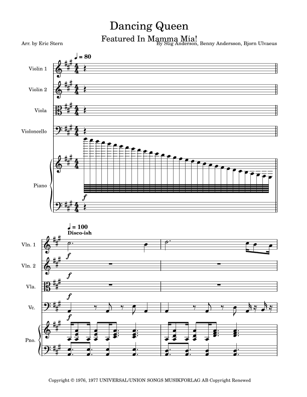 Dancing Queen (arr. Eric Stern)