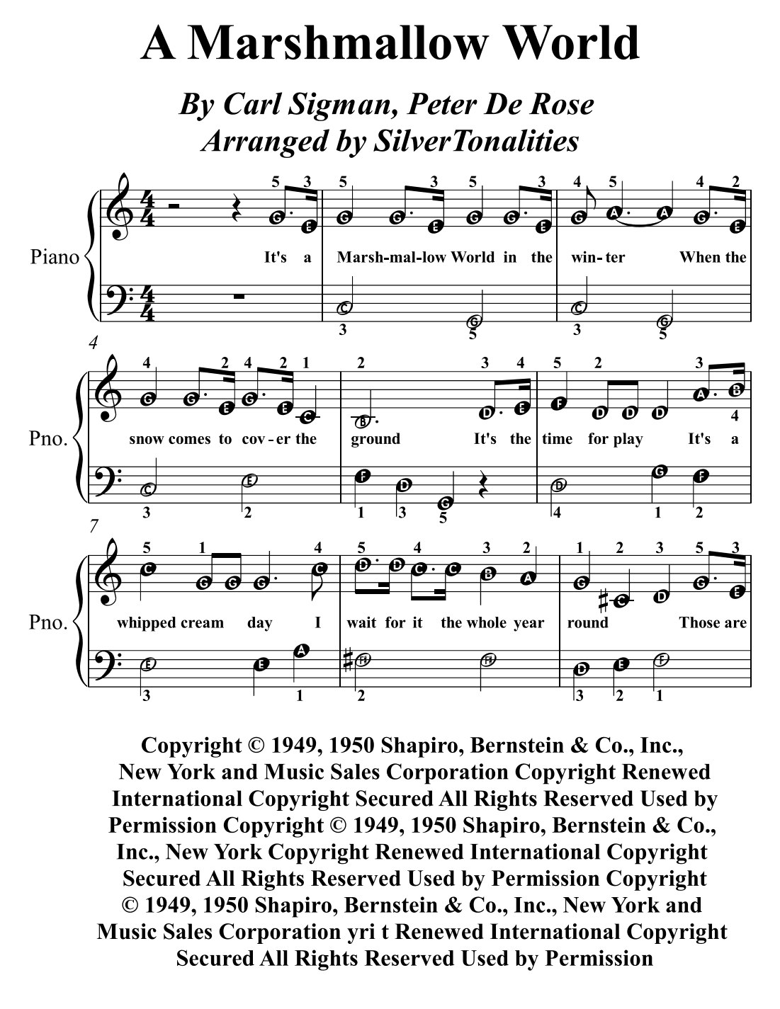 A Marshmallow World (arr. SilverTonalities)