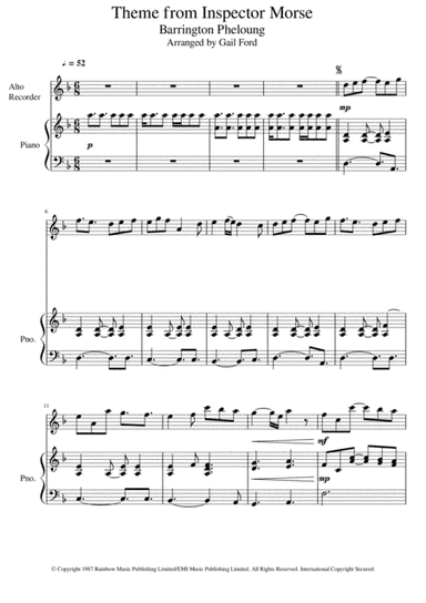 Inspector Morse (arr. Gail Ford)