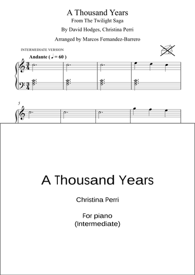 A Thousand Years (arr. Marcos Fernandez-Barrero)