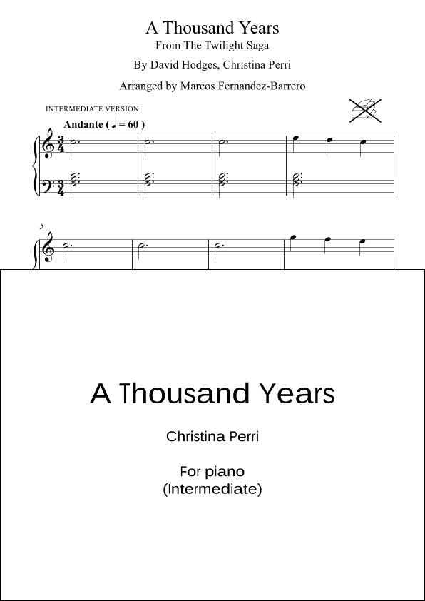A Thousand Years (arr. Marcos Fernandez-Barrero)