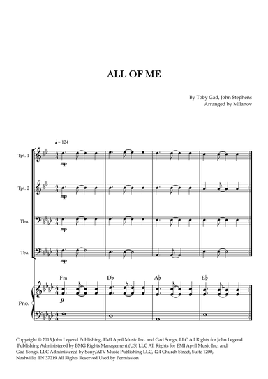 All Of Me (arr. Milanov)