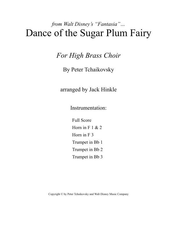Dance Of The Sugar Plum Fairy (arr. Jack Hinkle)