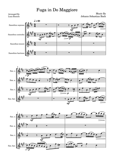 Fugue in C Major (arr. Luca Boscolo)