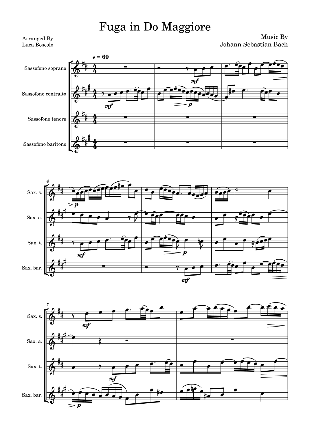 Fugue in C Major (arr. Luca Boscolo)