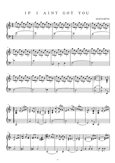 If I Ain't Got You (arr. Alicia Keys)