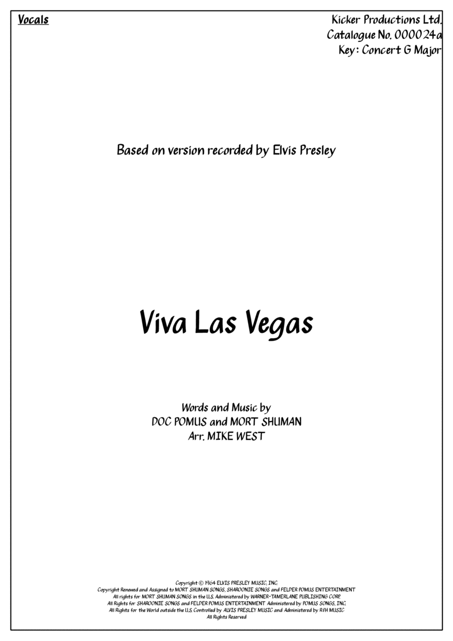 Viva Las Vegas (arr. Arr. Mike West)
