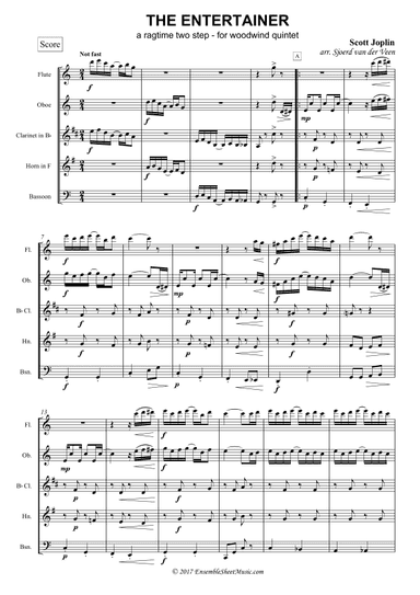 The Entertainer (arr. Sjoerd van der Veen)