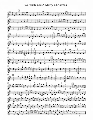 We Wish You A Merry Christmas - Solo Violin (arr. Hannah Strickland)