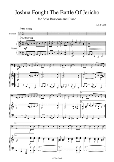 Joshua Fought the Battle of Jericho for Solo Bassoon and Piano (arr. Tim Curd)