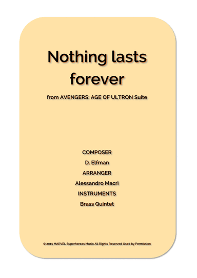 Nothing Lasts Forever (arr. Alessandro Macrì)