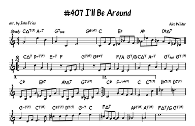 I'll Be Around (arr. John Fries)