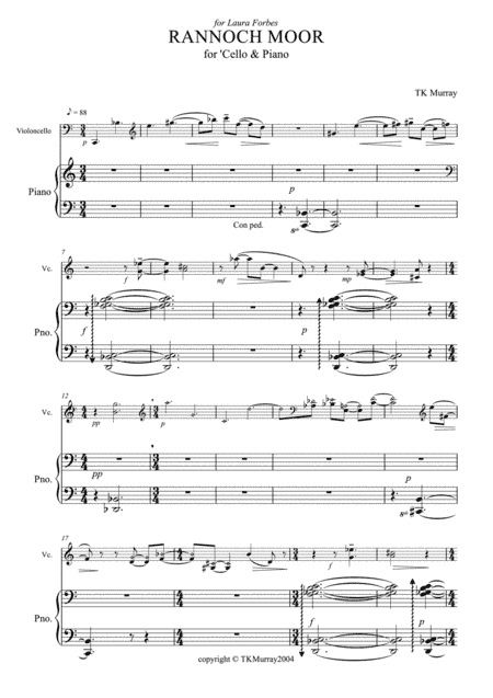 Murray - Rannoch Moor - Cello & Piano
