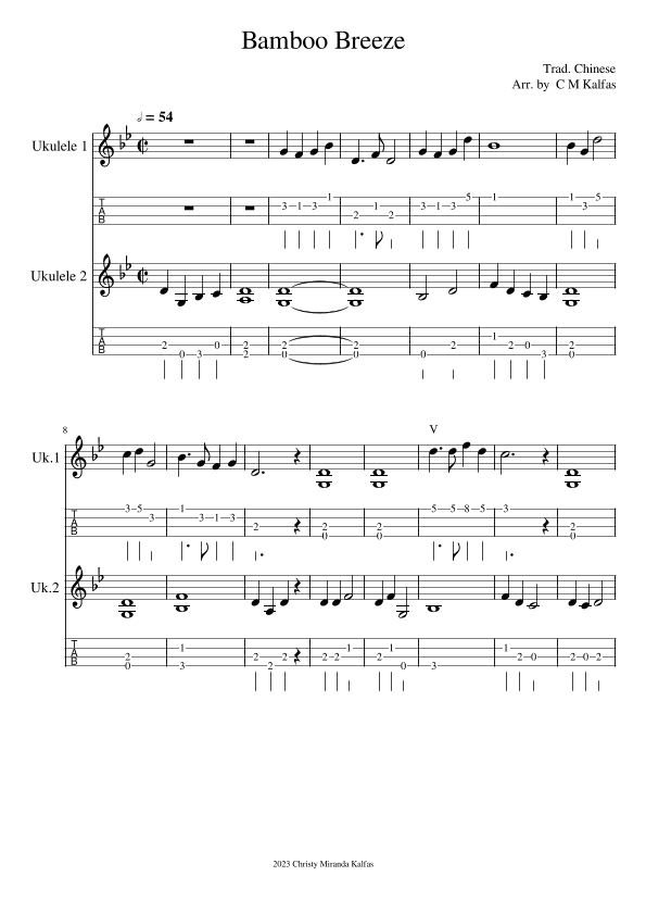 Bamboo Breeze (arr. Christy Kalfas)