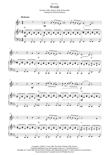 Words (arr. Kaiserin Rebecca)
