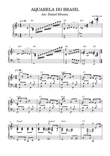 Aquarela Brasileira (aquarela Do Brasil) (brasil) (arr. Daniel Silveira)